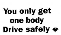 YOU ONLY GET ONE BODY DRIVE SAFELY