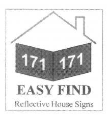 EASY FIND REFLECTIVE HOUSE SIGNS 171