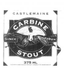 CASTLEMAINE CARBINE STOUT SINCE 1924 375 ML ILLUSTRATION OF CARBINE;BASED ON A PAINTING BY C HASSELMAN OF THE 1890 MELBOURNE CUP