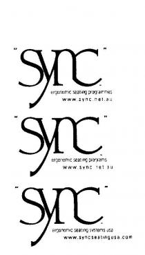 SYNC ERGONOMIC SEATING PROGRAMMES WWW.SYNC.NET.AU;SYNC ERGONOMIC SEATING PROGRAMS WWW.SYNC.NET.AU;SYNC ERGONOMIC SEATING SYSTEMS USA WWW.SYNCSEATINGUSA.COM