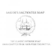 SAILOR'S SALTWATER SOAP THE CLASSIC OUTDOOR SOAP HANDCRAFTED FROM;100% PURE COCONUT OIL
