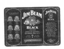 JIM BEAM B BLACK SOUR MASH KENTUCKY STRAIGHT BOURBON WHISKY AGED;7 YEARS 90 PROOF