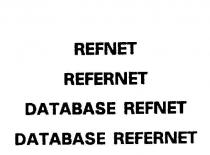 REFNET REFERNET DATABASE REFNET DATABASE REFERNET