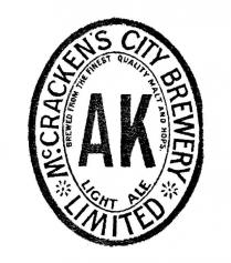 MCCRACKEN'S CITY BREWERY;AK LIGHT ALE