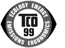 TCO 99 ECOLOGY ENERGY EMISSIONS ERGONOMICS