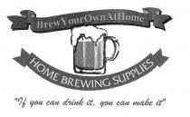 BREW YOUR OWN AT HOME HOME BREWING SUPPLIES;