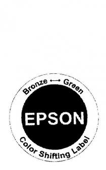 EPSON BRONZE GREEN COLOR SHIFTING LABEL