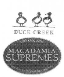 DUCK CREEK MACADAMIA SUPREMES DARK CHOCOLATE OVER HONEY DIPPED;MACADAMIAS