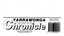 YARRAWONGA CHRONICLE 120 YEARS OF PUBLICATION 1883 - 2003