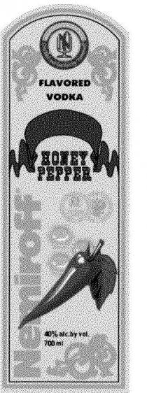 N HONEY PEPPER FLAVORED VODKA NEMIROFF