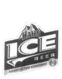 HAHN ICE BEER BREWED FOR PURE REFRESHMENT HB