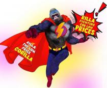 S RILLA FIGHTING FOR LOW PRICES RILLA THE LOW PRICE GORILLA