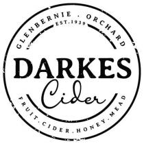 DARKES CIDER GLENBERNIE ORCHARD FRUIT CIDER HONEY MEAD EST 1939