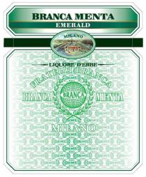 BRANCA MENTA EMERALD MILANO LIQUORE D'ERBE FRATELLI BRANCA