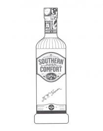 NEW ORLEANS ORIGINAL SOUTHERN COMFORT EST 1874 M.W.HERON NONE GENUINE;INSPIRED BY THE CRESCENT CITY BUT WINE PERFECTED BY M.W.HERON SC