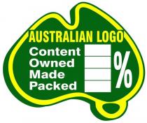 AUSTRALIAN LOGO CONTENT OWNED MADE PACKED %