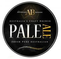 THE AUSTRALIAN AB BREWERY AUSTRALIA'S CRAFT BREWER PALE ALE FRESH PURE;AUSTRALIAN