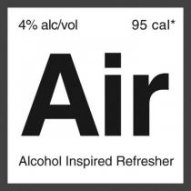 4% ALC/VOL 95 CAL AIR ALCOHOL INSPIRED REFRESHER