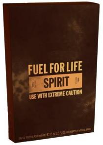 FUEL FOR LIFE SPIRIT USE WITH EXTREME CAUTION EAU DE TOLETTE POUR;HOMME VAPORISATEUR NATURAL SPRAY