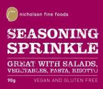 NICHOLSON FINE FOODS SEASONING SPRINKLE GREAT WITH SALADS, VEGETABLES,;PASTA, RISOTTO VEGAN AND GLUTEN FREE
