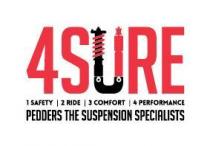 4SURE 1 SAFETY 2 RIDE 3 COMFORT 4 PERFORMANCE PEDDERS THE SUSPENSION;SPECIALISTS