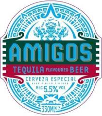 AMIGO TEQUILA FLAVOURED BEER CERVEZA ESPECIAL BEER BIER BIRRA