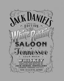 JACK DANIEL'S SPECIAL EDITION THE WHITE RABBIT SALOON TENNESSEE SOUR;MASH WHISKEY DISTILLED AND BOTTLED BY JACK DANIEL DISTILLERY;LYNCHBURG, TENNESSEE 37352 U.S.A.