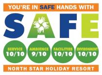 YOU'RE IN SAFE HANDS WITH NORTH STAR HOLIDAY RESORT SAFE SERVICE 10/10;AMBIENCE 9/10 FACILITIES 10/10 ENVIRONMENT 10/10
