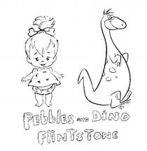 FLINTSTONE;PEBBLES AND DINO