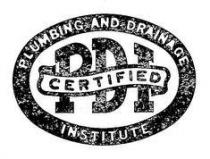 PDI PLUMBING AND DRAINAGE INSTITUTE CERTIFIED