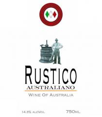 RUSTICO AUSTRALIANO WINE OF AUSTRALIA A BLEND OF ITALIAN AND;TRADITIONAL VARIETIES