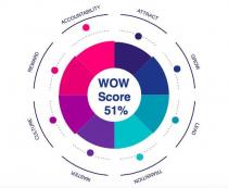 ATTRACT GROW LEAD TRANSITION MASTER CULTURE REWARD ACCOUNTABILITY WOW;SCORE 51%