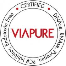 VIAPURE CERTIFIED, DNASE, RNASE, PYROGEN, PCR INHIBITOR, ENDOTOXIN;FREE