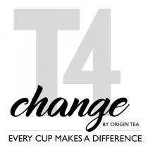 T4 CHANGE BY ORIGIN TEA EVERY CUP MAKES A DIFFERENCE