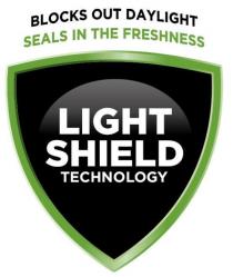 BLOCKS OUT DAYLIGHT SEALS IN THE FRESHNESS LIGHT SHIELD TECHNOLOGY