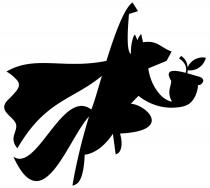 SUPERHERO SQUIRREL WITH ACORN DESIGN