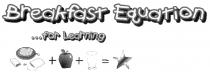 BREAKFAST EQUATION ...FOR LEARNING + + =