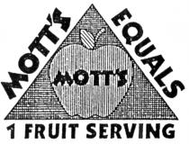 MOTT'S EQUALS MOTT'S 1 FRUIT SERVING