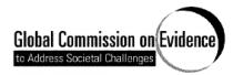 GLOBAL COMMISSION ON EVIDENCE TO ADDRESS SOCIETAL CHALLENGES