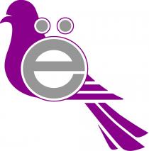 Accompagné ou non du nom complet de l'entreprise TRËMA Expertise et dessin d'une silhouette de pigeon couleur Magenta avec un « ë » gris, encerclé, au centre