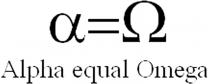 = ALPHA EQUAL OMEGA A