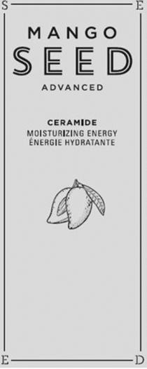 S E E D MANGO SEED ADVANCED CERAMIDE MOISTURIZING ENERGY ENERGIE HYDRATANTE