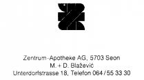 Z Zentrum Apotheke AG, 5703 Seon M. + D. Blazevic.