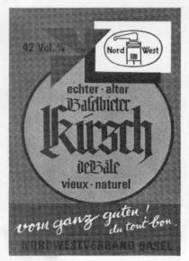echter alter Baselbieter kirsch de Bâle vieux naturel 42 Vol.% Nord West