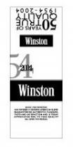 50 YEARS OF TRUE QUALITY 1954 - 2004 Winston 54 2004 Winston