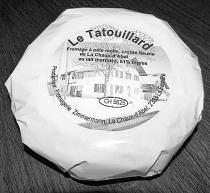 Le Tatouillard Fromage à pâte molle, croûte fleurie de la Chaux-d'Abel au lait thermisé, 51% MG CH 5625 Producteur: Fromagerie Zimmermann, La Chaux-d'Abel, 2333 La Ferrière
