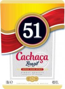 51 Cachaça Brazil SUGAR CANE SPIRIT FINEST QUALITY