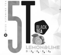 SWISS VITAMINE TEA 5T BLACK TEA LEMON&LIME D B3 B5 B6 B7