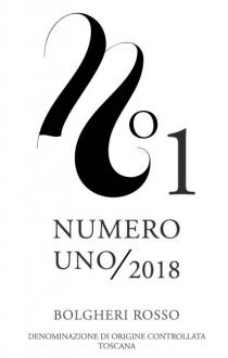 N 1 NUMERO UNO / 2018 BOLGHERI ROSSO DENOMINAZIONE DI ORIGINE CONTROLLATA TOSCANA
