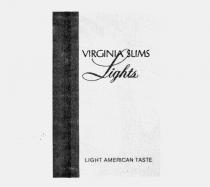VIRGINIA SLIMS Lights LIGHT AMERICAN TASTE